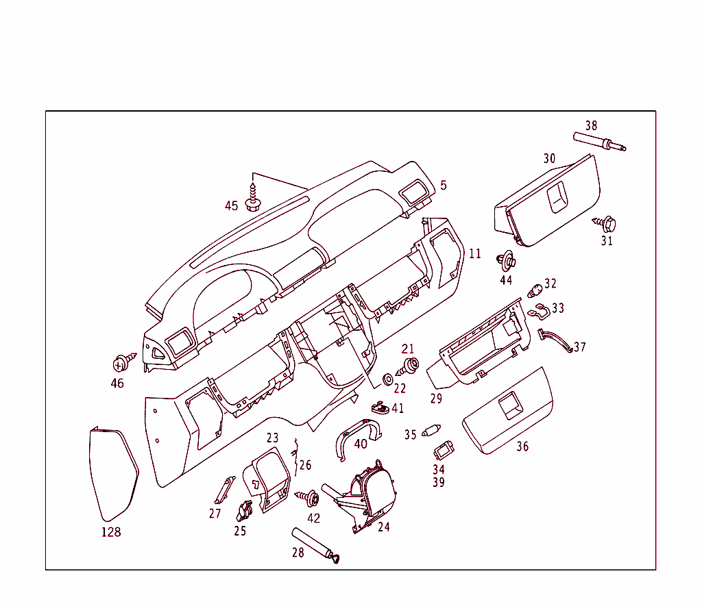 Instrument Panel With Glove Box,Body Parts For Passenger Airbag