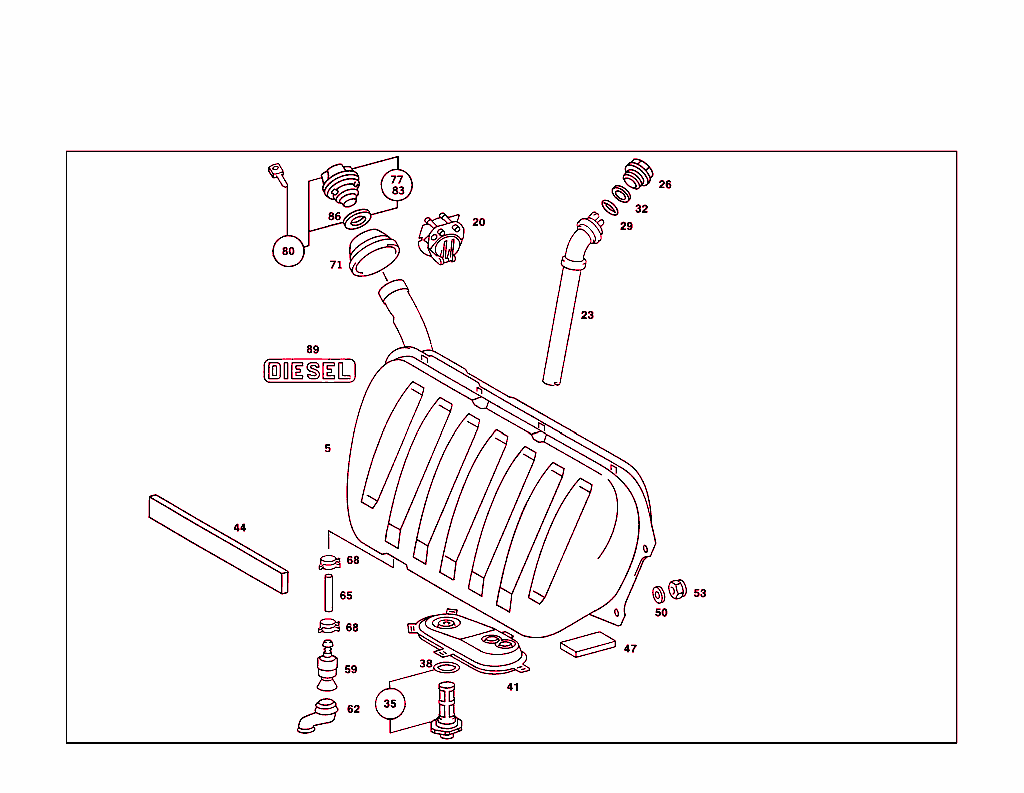 Fuel Tank With Attachment Parts