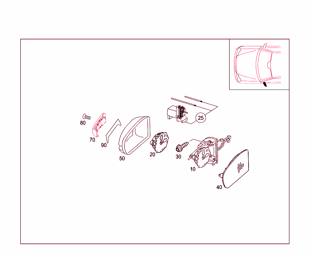 Left Outside Rearview Mirror