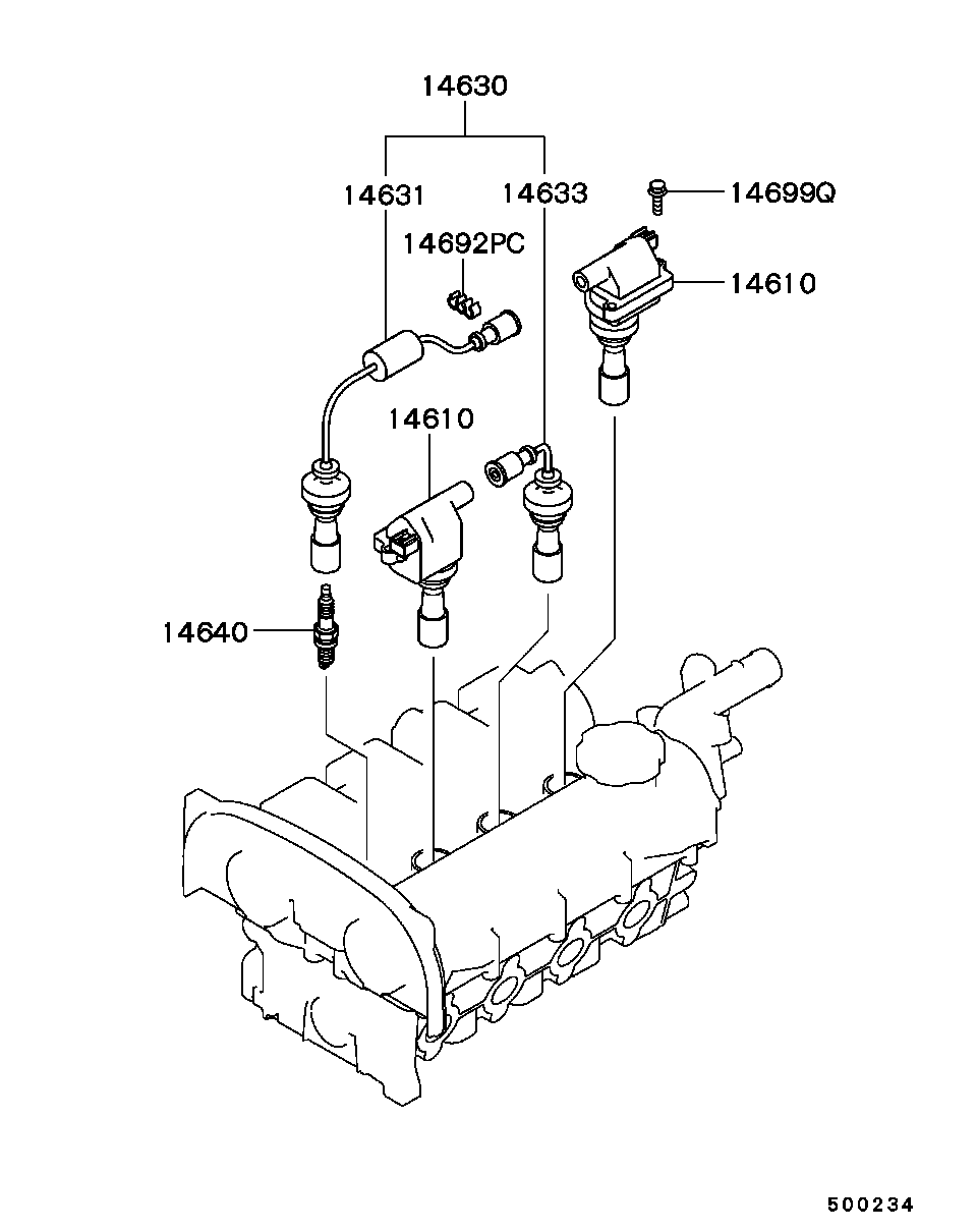 Spark Plug, Cable & Coil