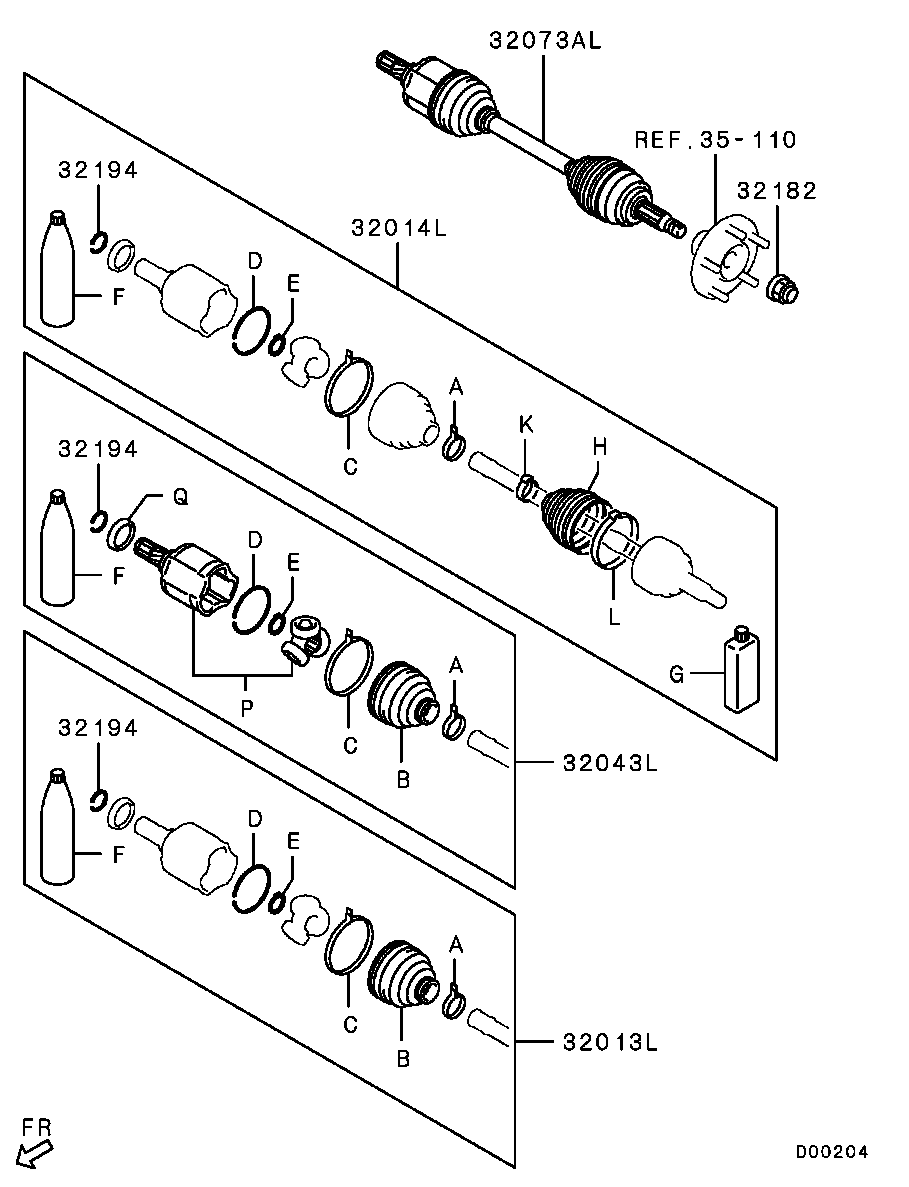 Front Axle Drive Shaft