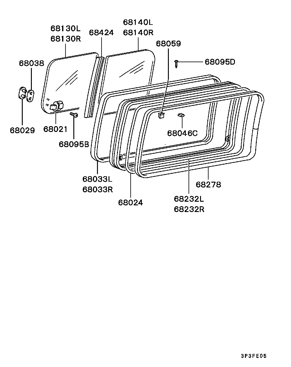 Rear Door Panel & Glass