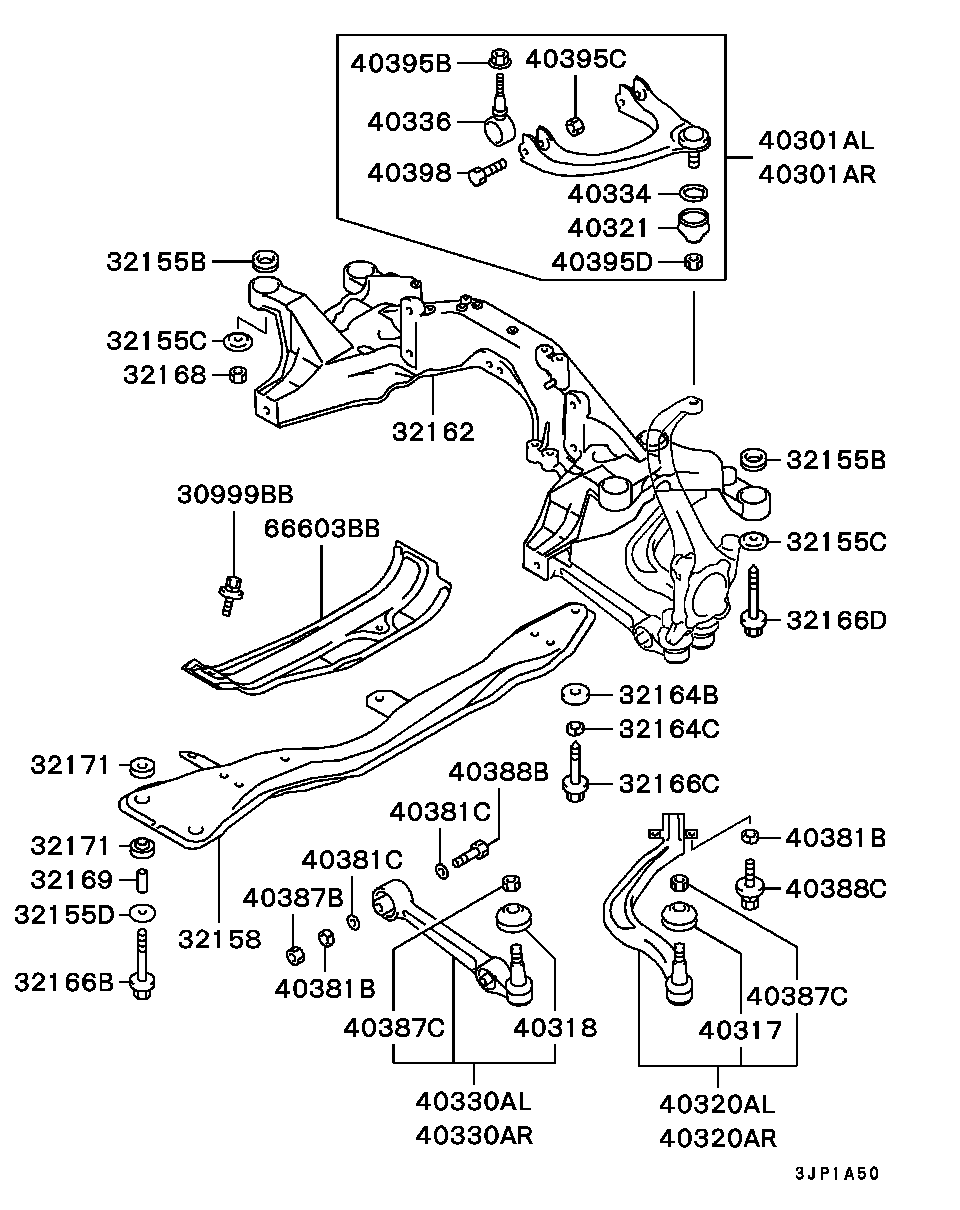 MU435003 Nut,Fr Susp Coil Spring Mitsubishi YoshiParts