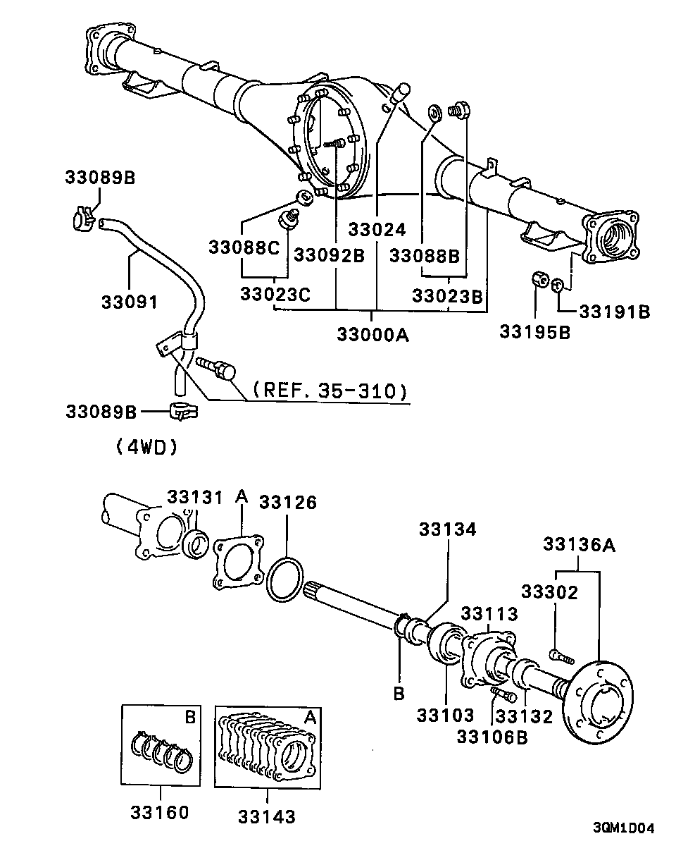 Rear Axle Housing Shaft