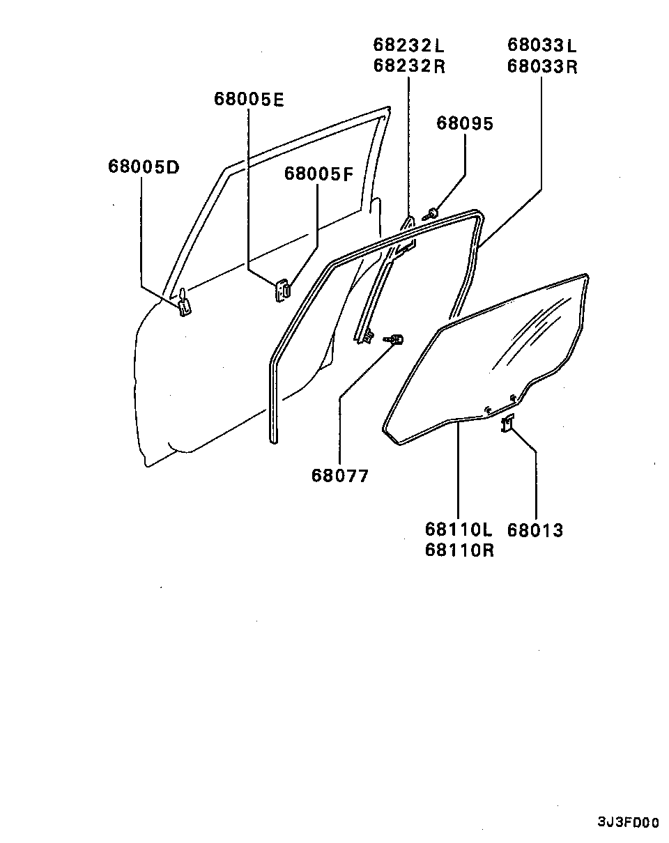 Rear Door Panel & Glass