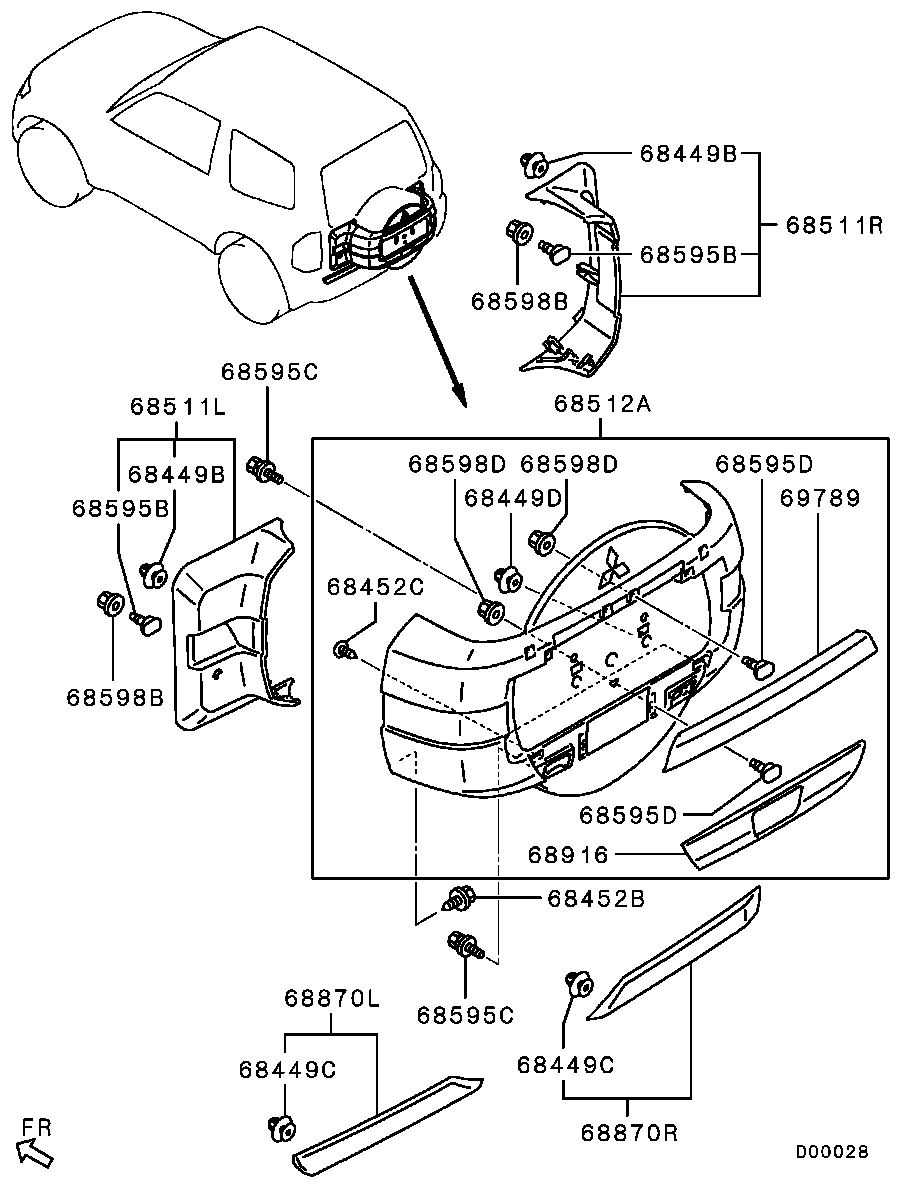 Vidrio del panel de la puerta trasera