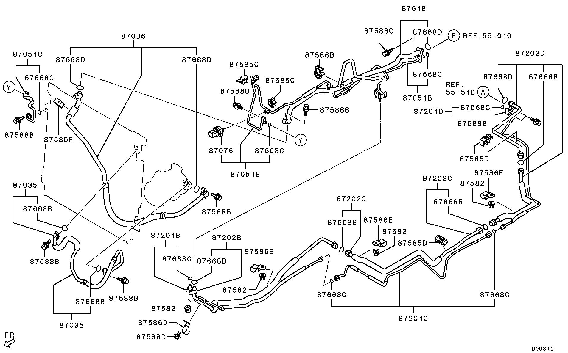 A/C Condenser, Piping