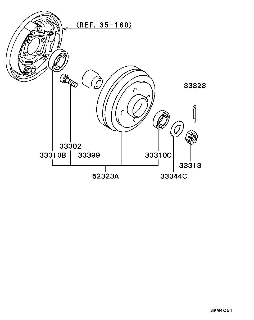 Rear Axle Hub Drum