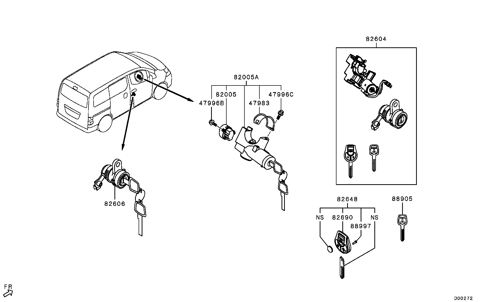 Cilindro de cerradura y llave