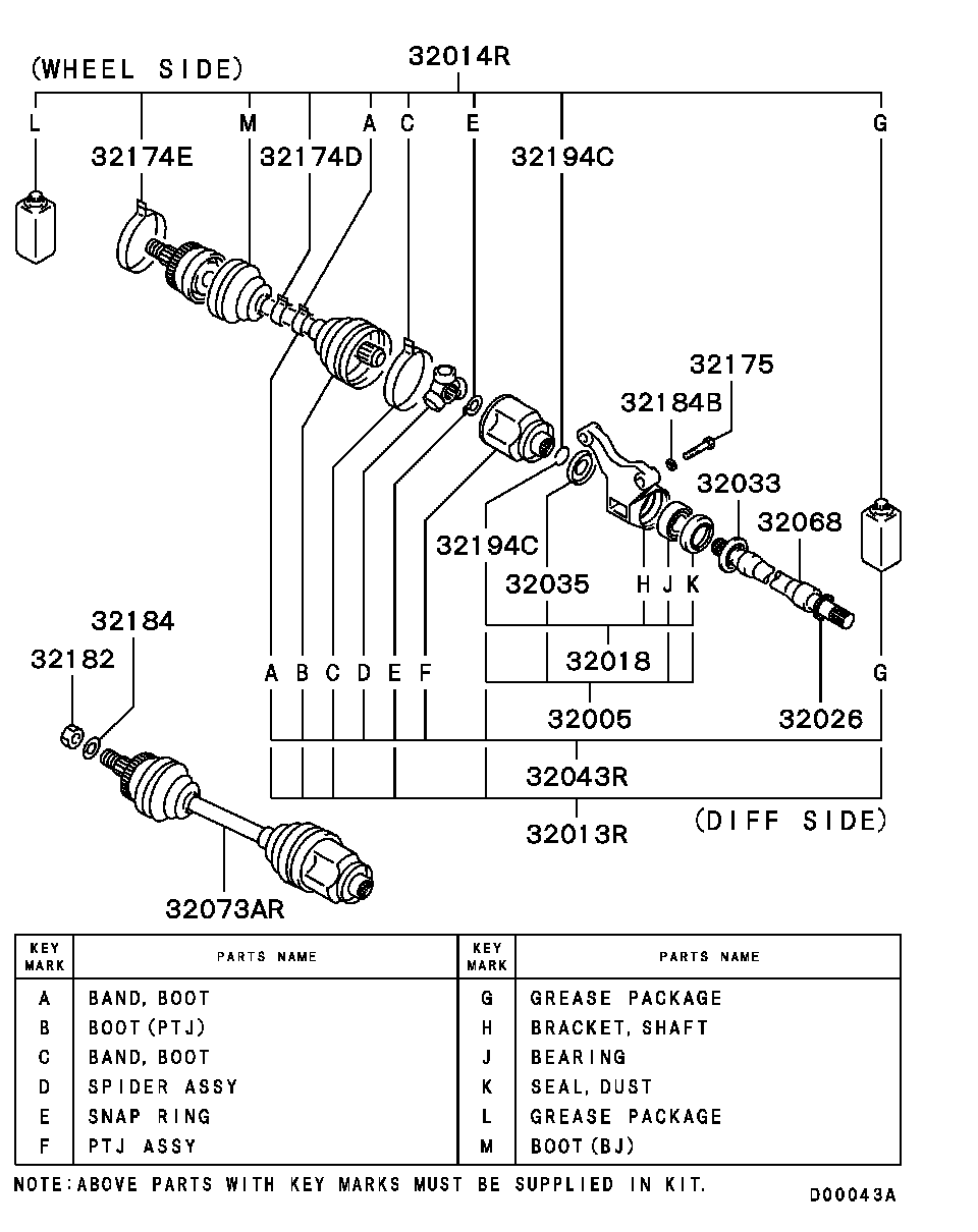 Front Axle Drive Shaft