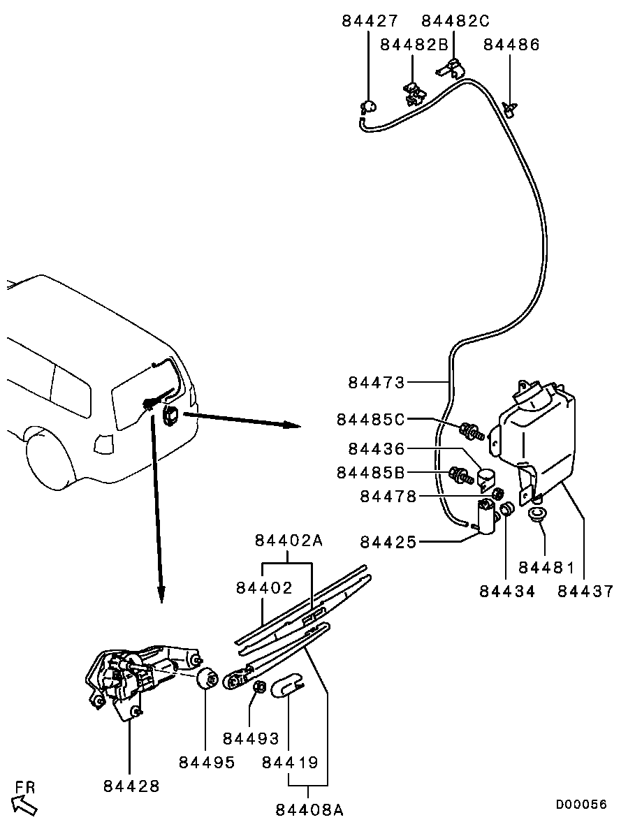 Rear Window Wiper & Washer