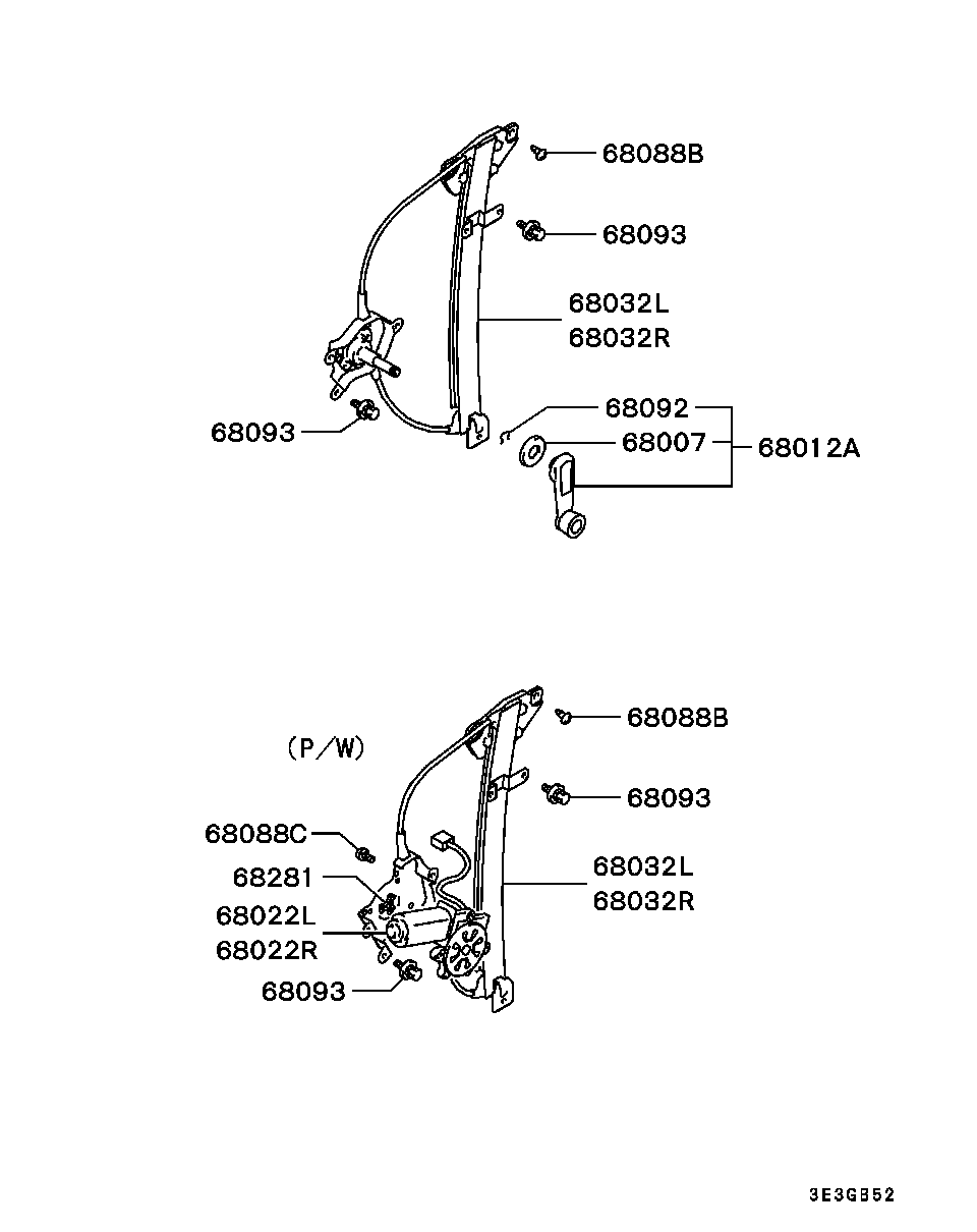 Rear Door Window Regulator