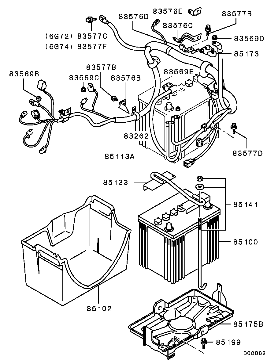 Battery Cable & Bracket