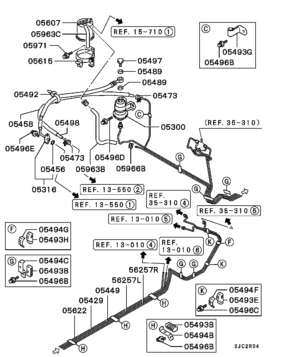 Control de gas de vapor de la línea de combustible
