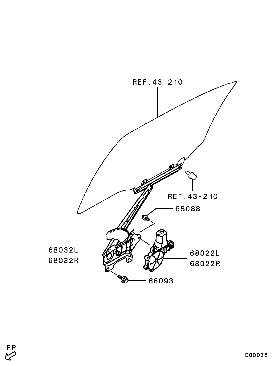 Rear Door Window Regulator