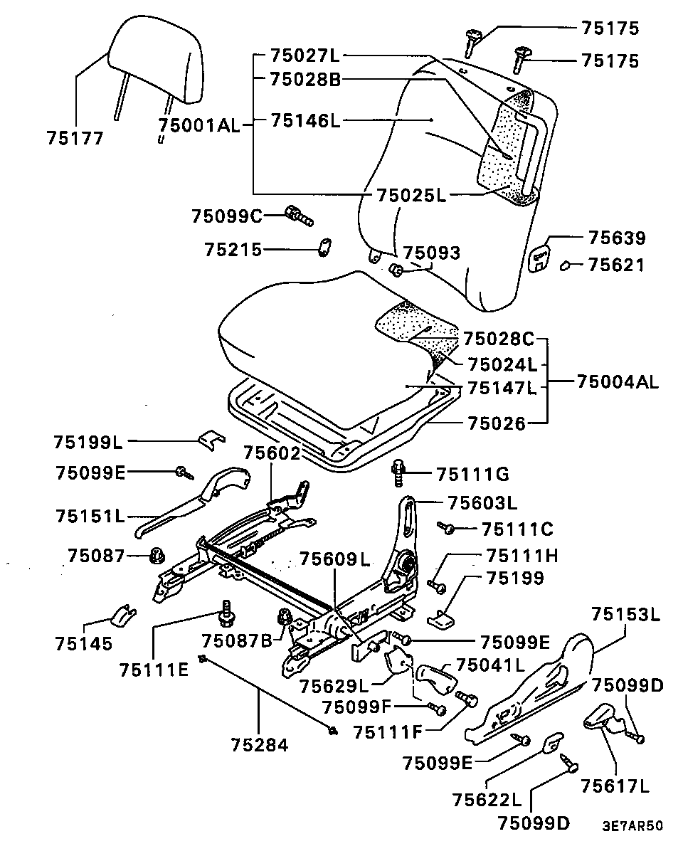 MB969387 Genuine Mitsubishi Cushion Assy,Fr Seat,Lh | Megazip