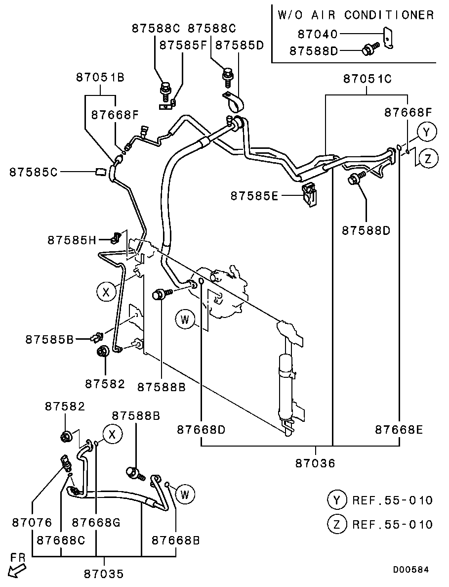 A/C Condenser, Piping