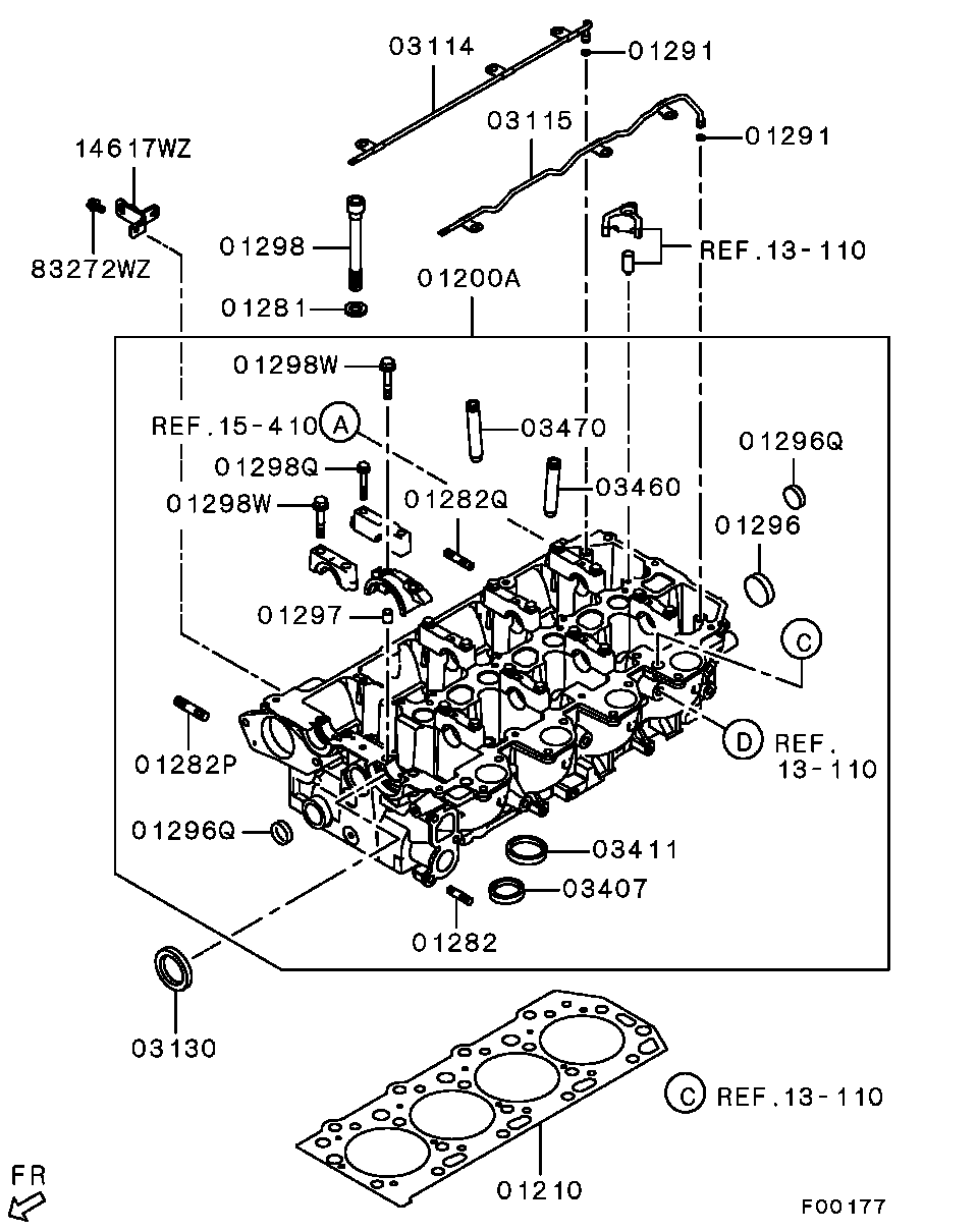 1005D178 Gasket,Cylinder Head Mitsubishi | YoshiParts