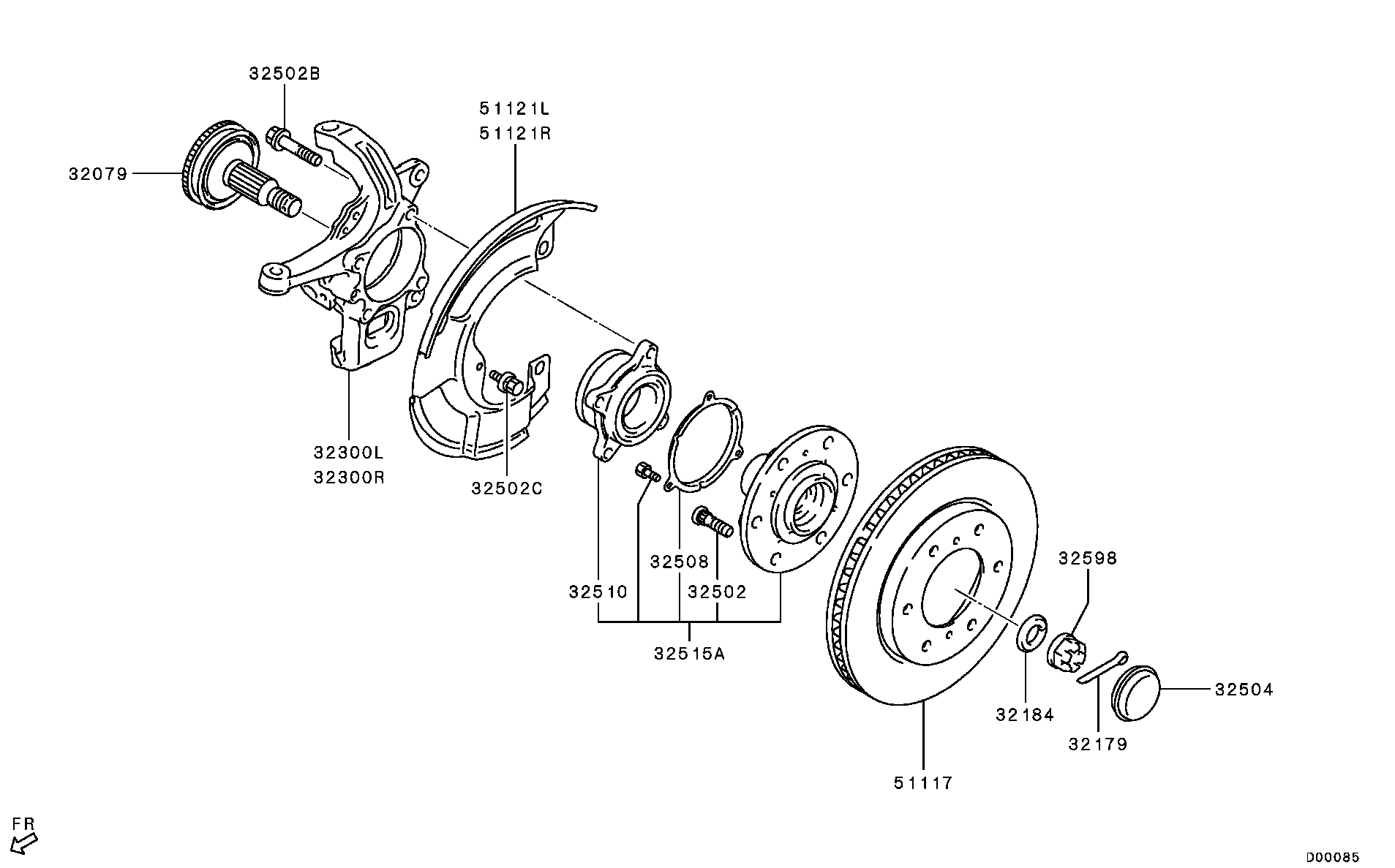 Front Axle Hub Drum