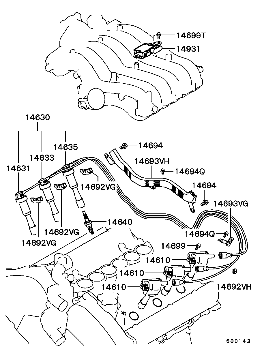 Spark Plug, Cable & Coil