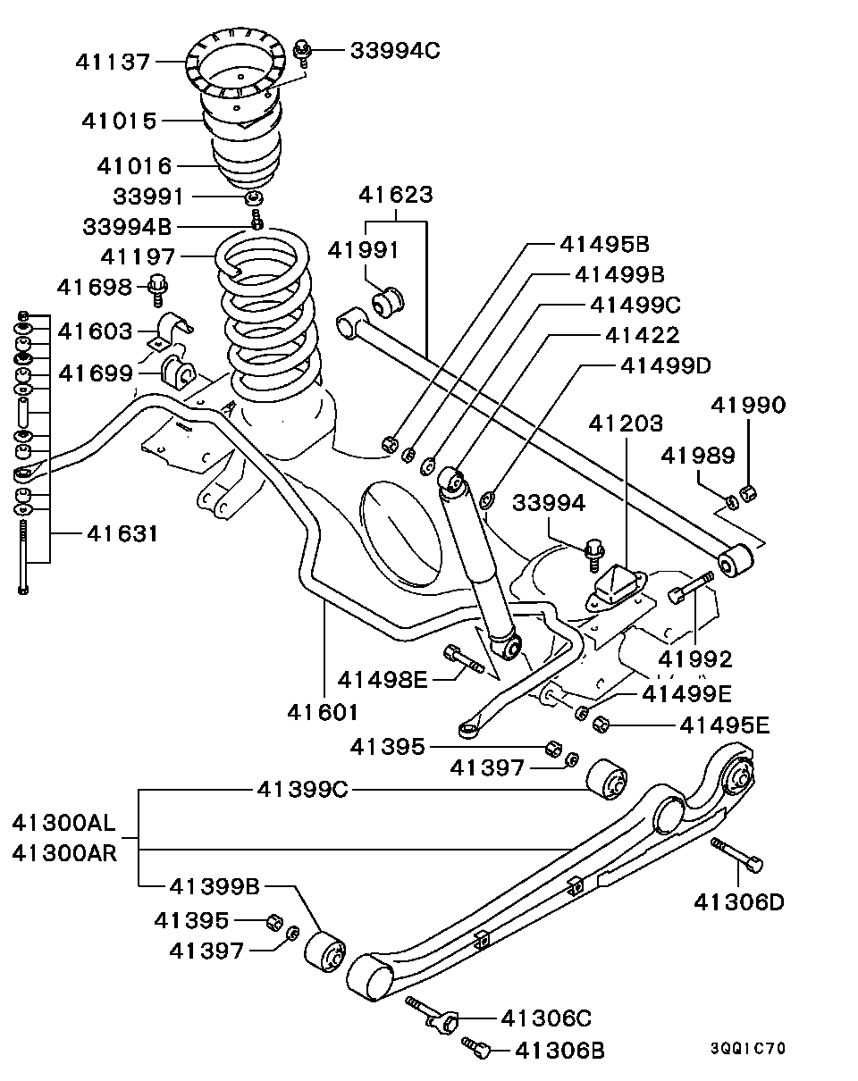 MR418018 Damper,Rr Susp Helper Mitsubishi | YoshiParts