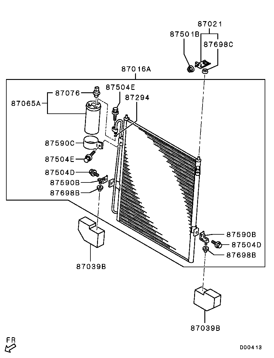 A/C Condenser, Piping