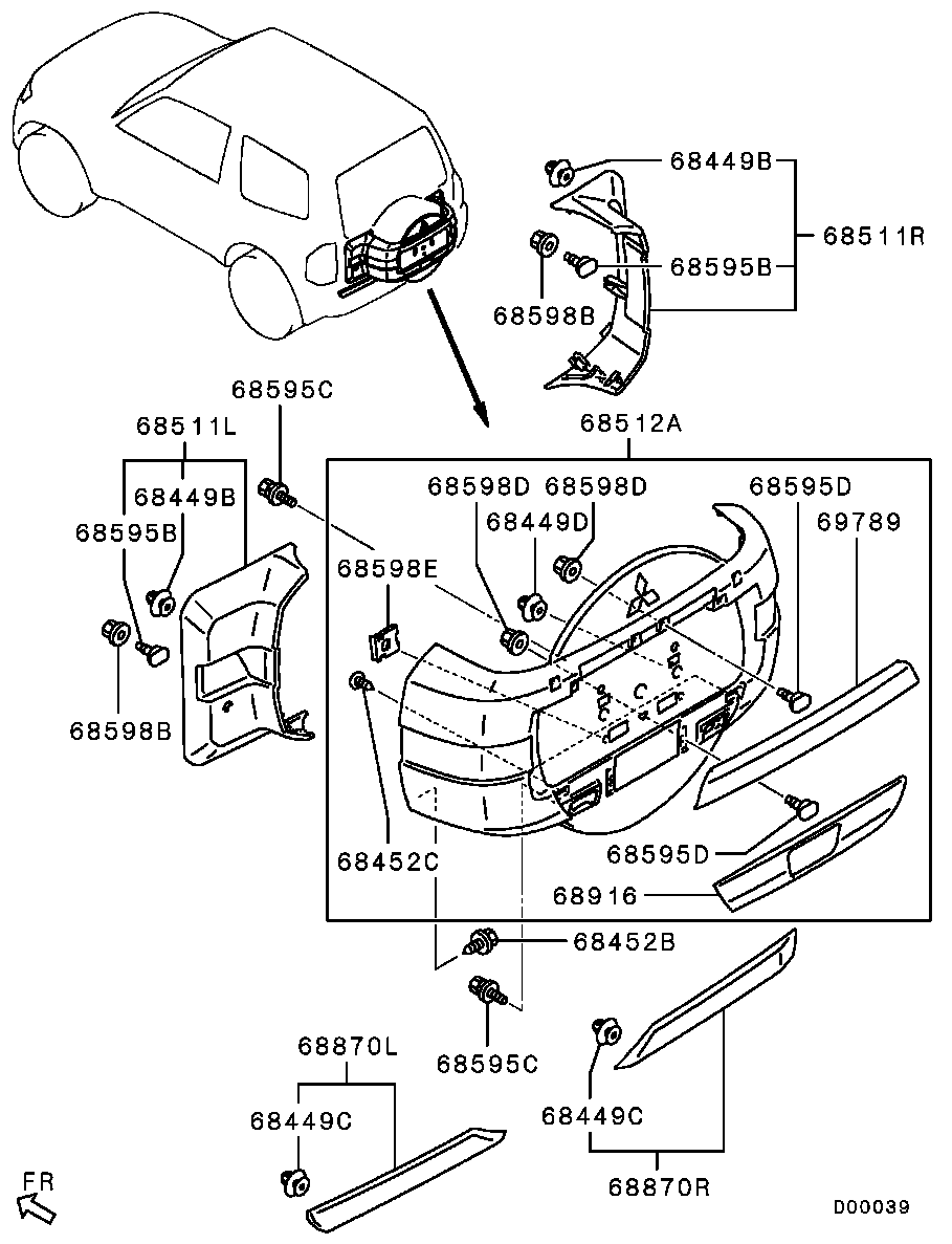 Vidrio del panel de la puerta trasera