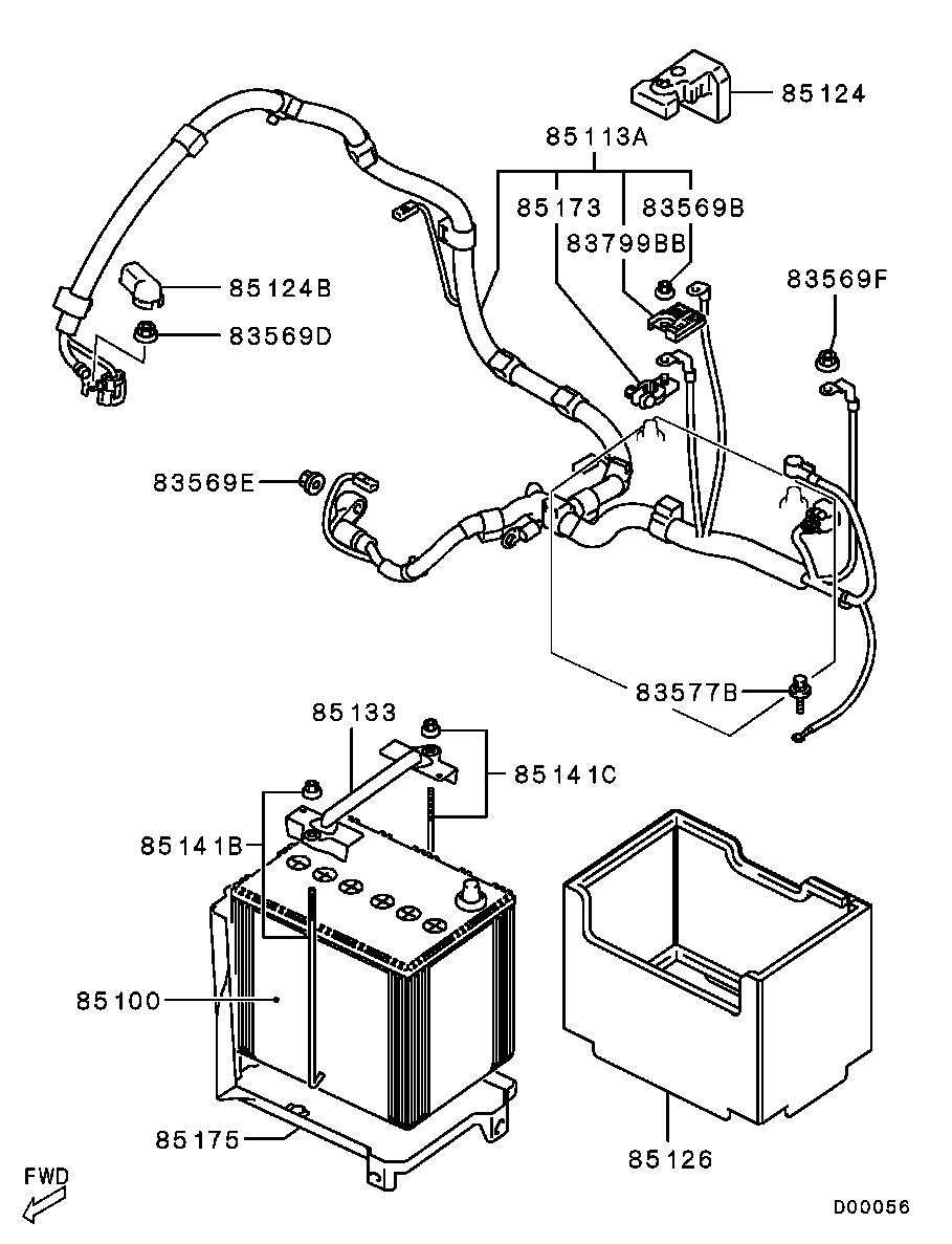 Battery Cable & Bracket