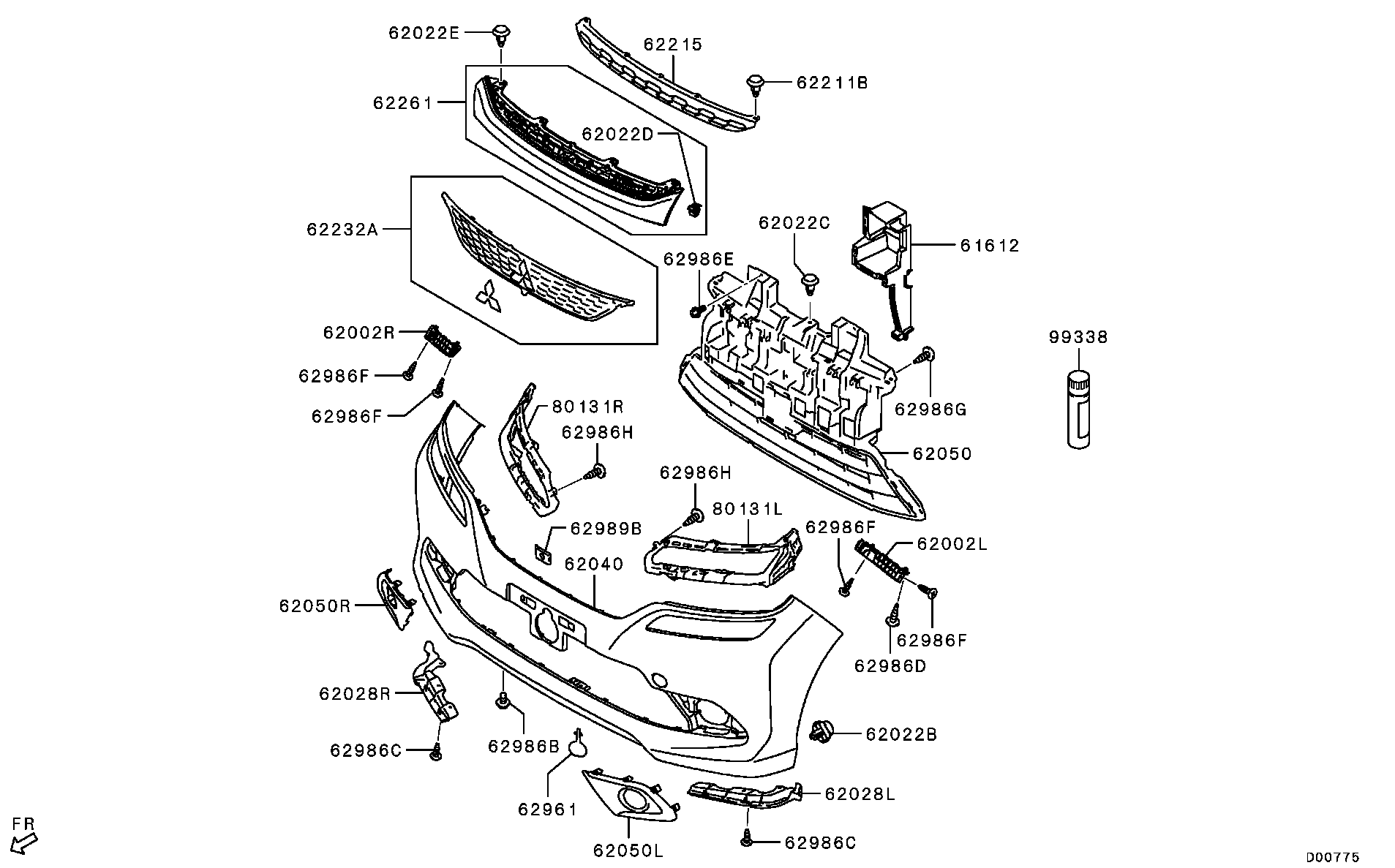 Soporte del parachoques delantero