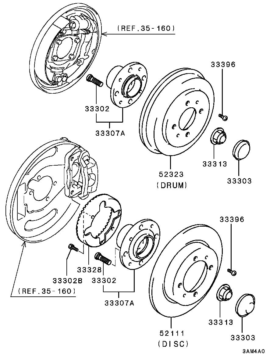Rear Axle Hub Drum