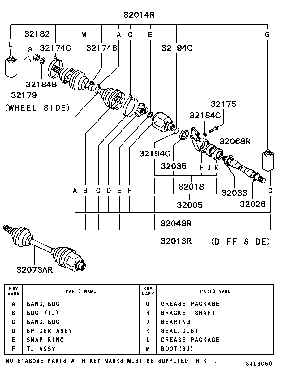 Front Axle Drive Shaft