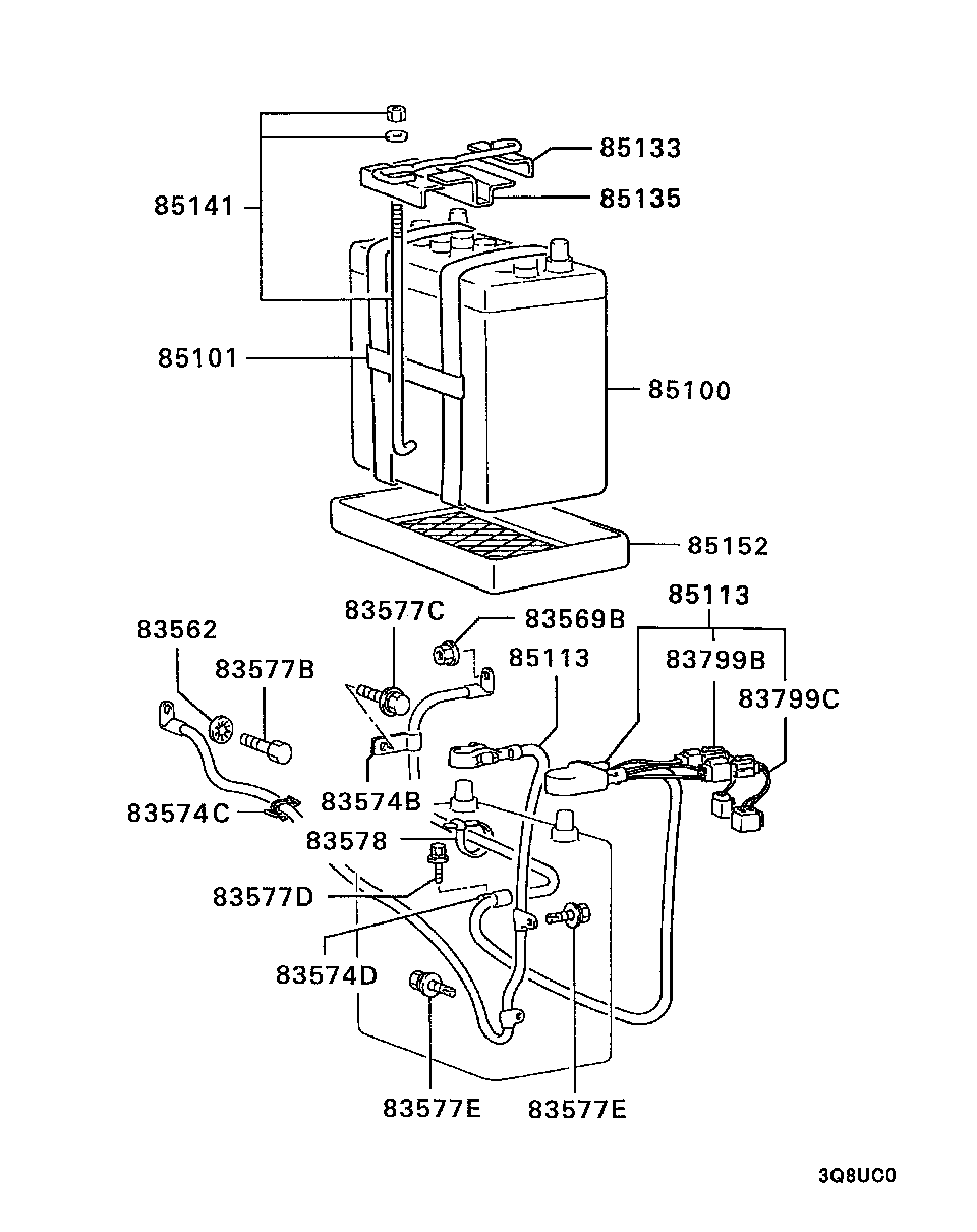 Battery Cable & Bracket