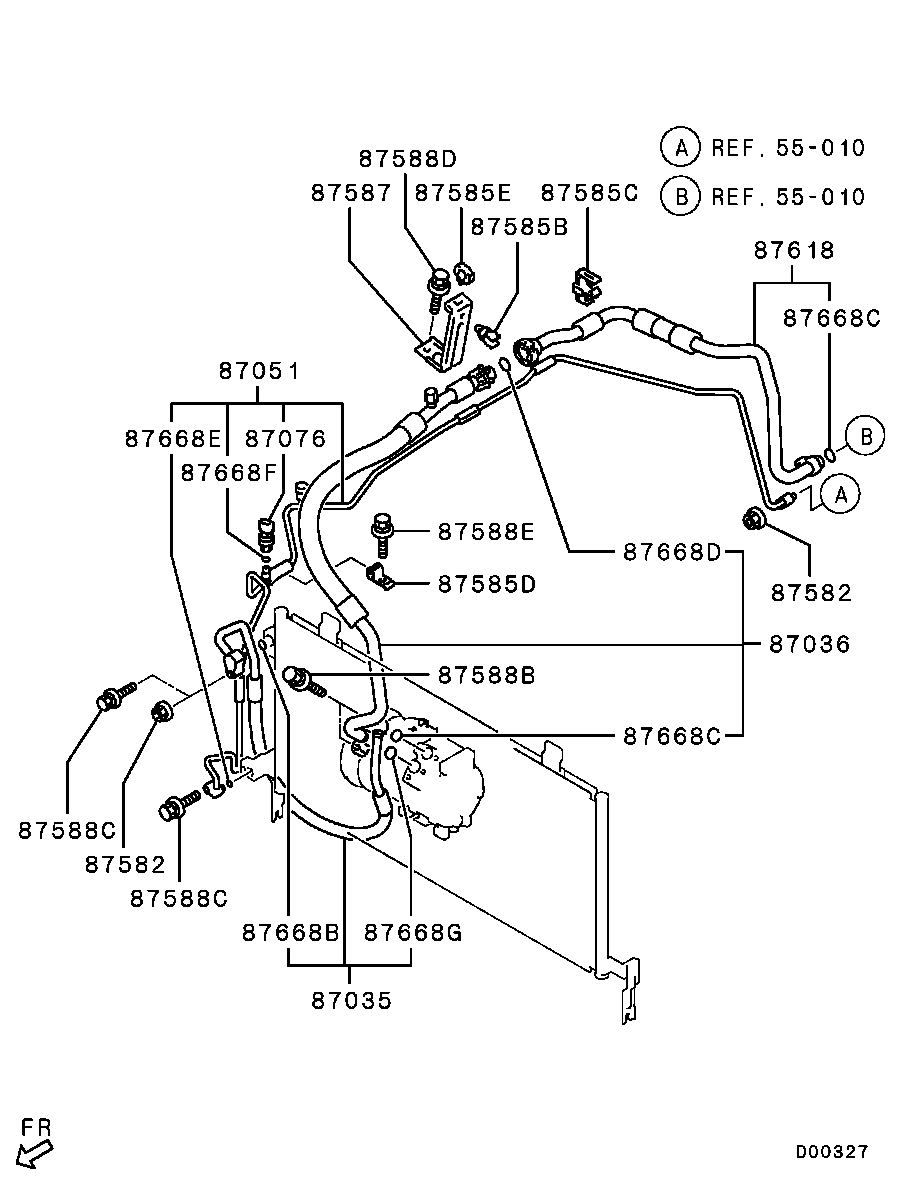 A/C Condenser, Piping