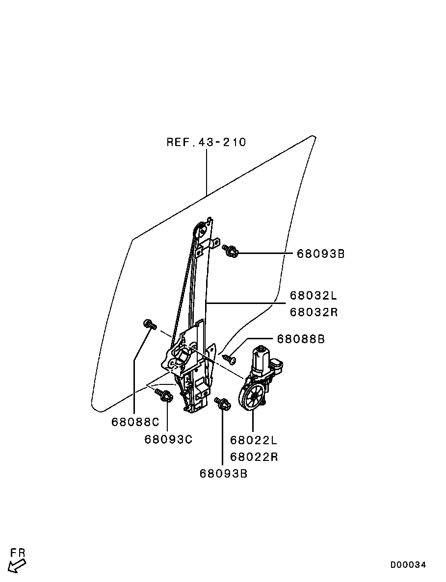 Rear Door Window Regulator