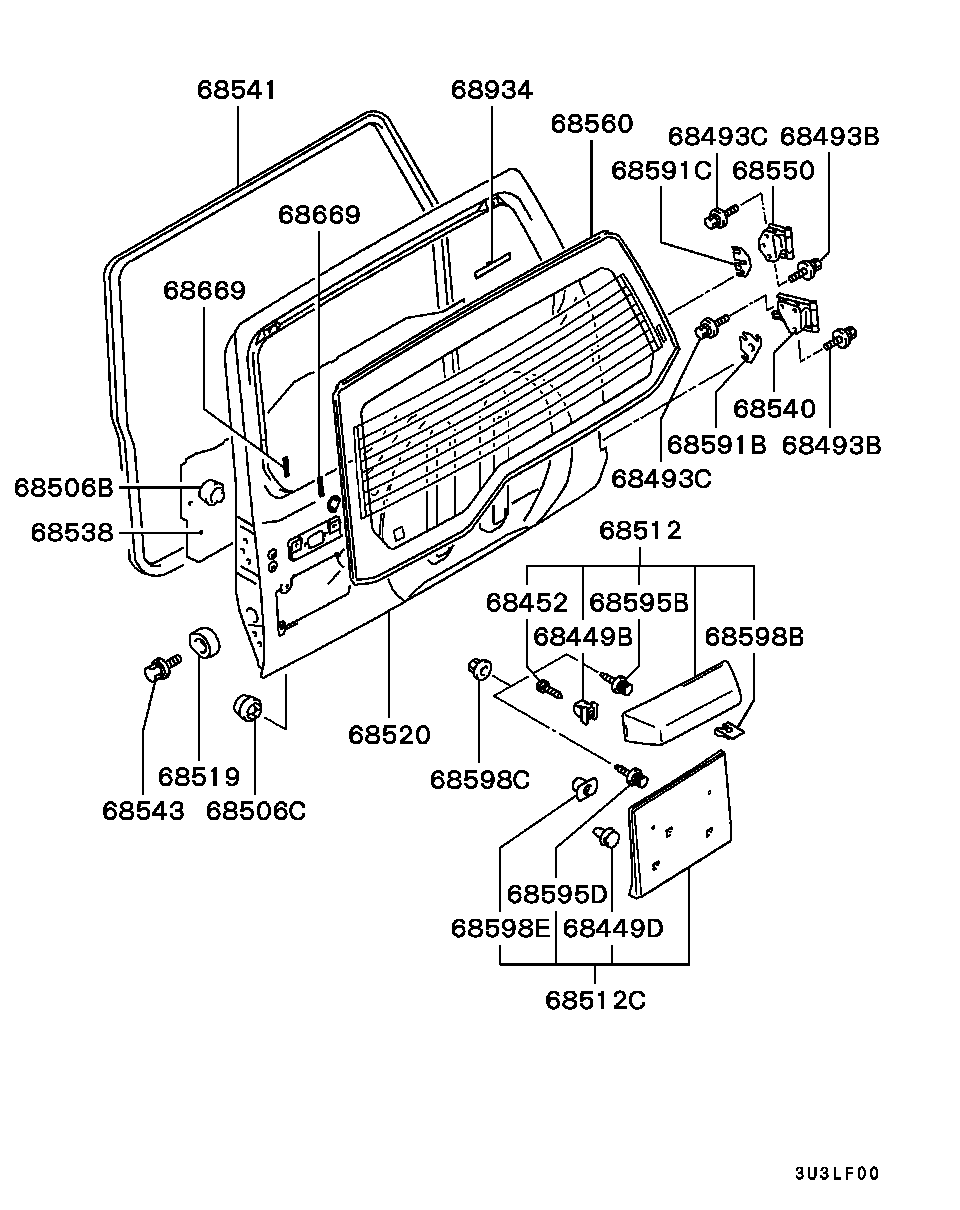 Back Door Panel Glass