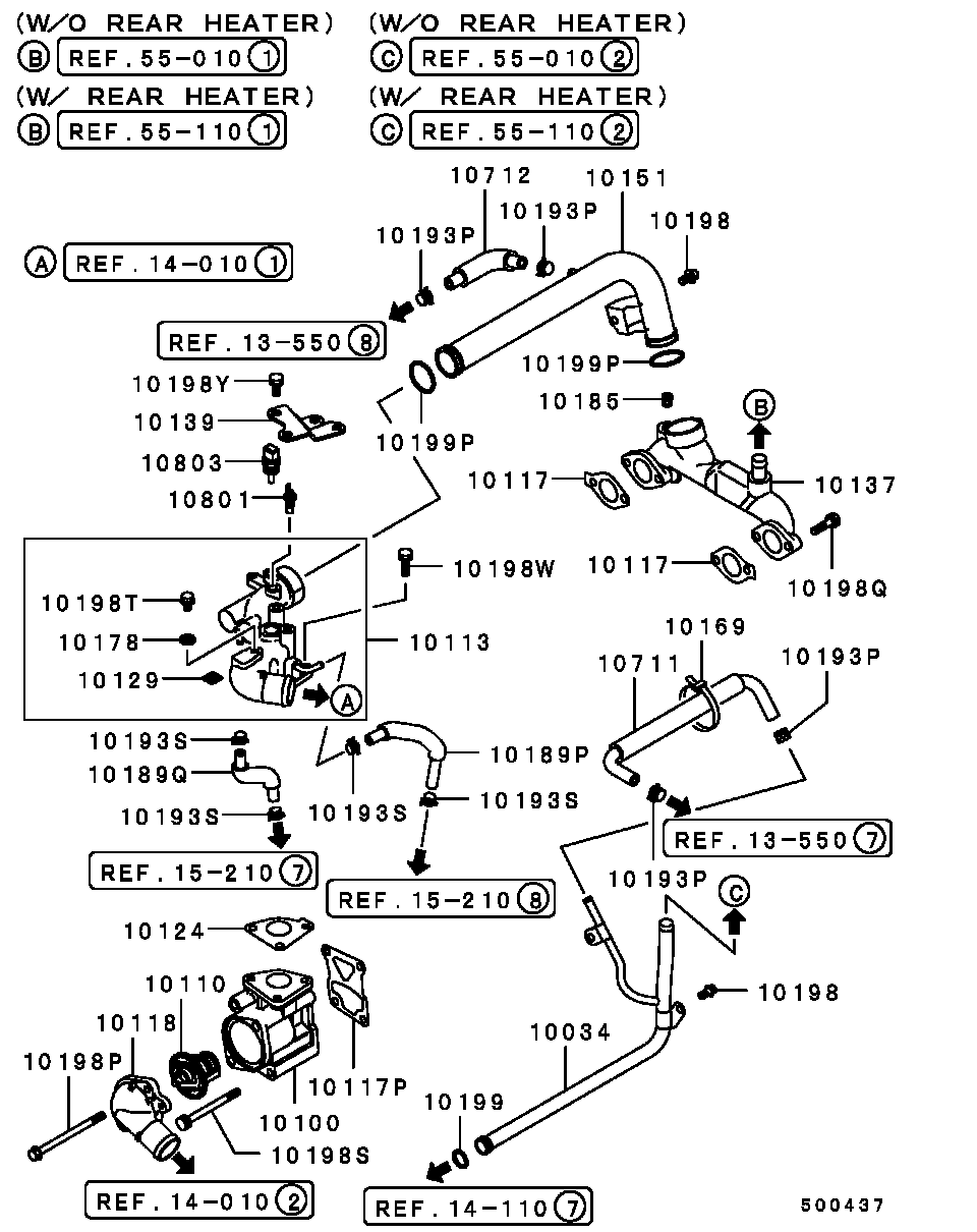 Water Pipe & Thermostat