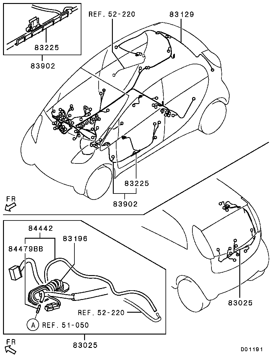 8512A801 Harness,Back Door Mitsubishi | YoshiParts