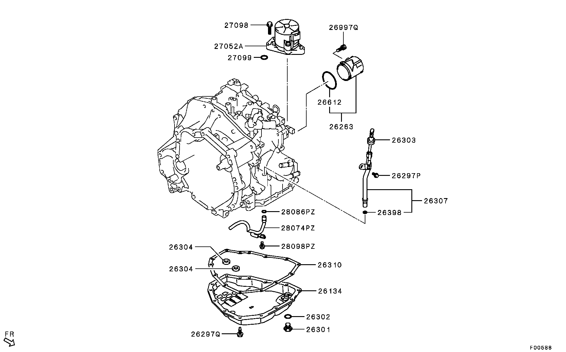 MQ512236 Tube,A/T Oil Filler Mitsubishi | YoshiParts