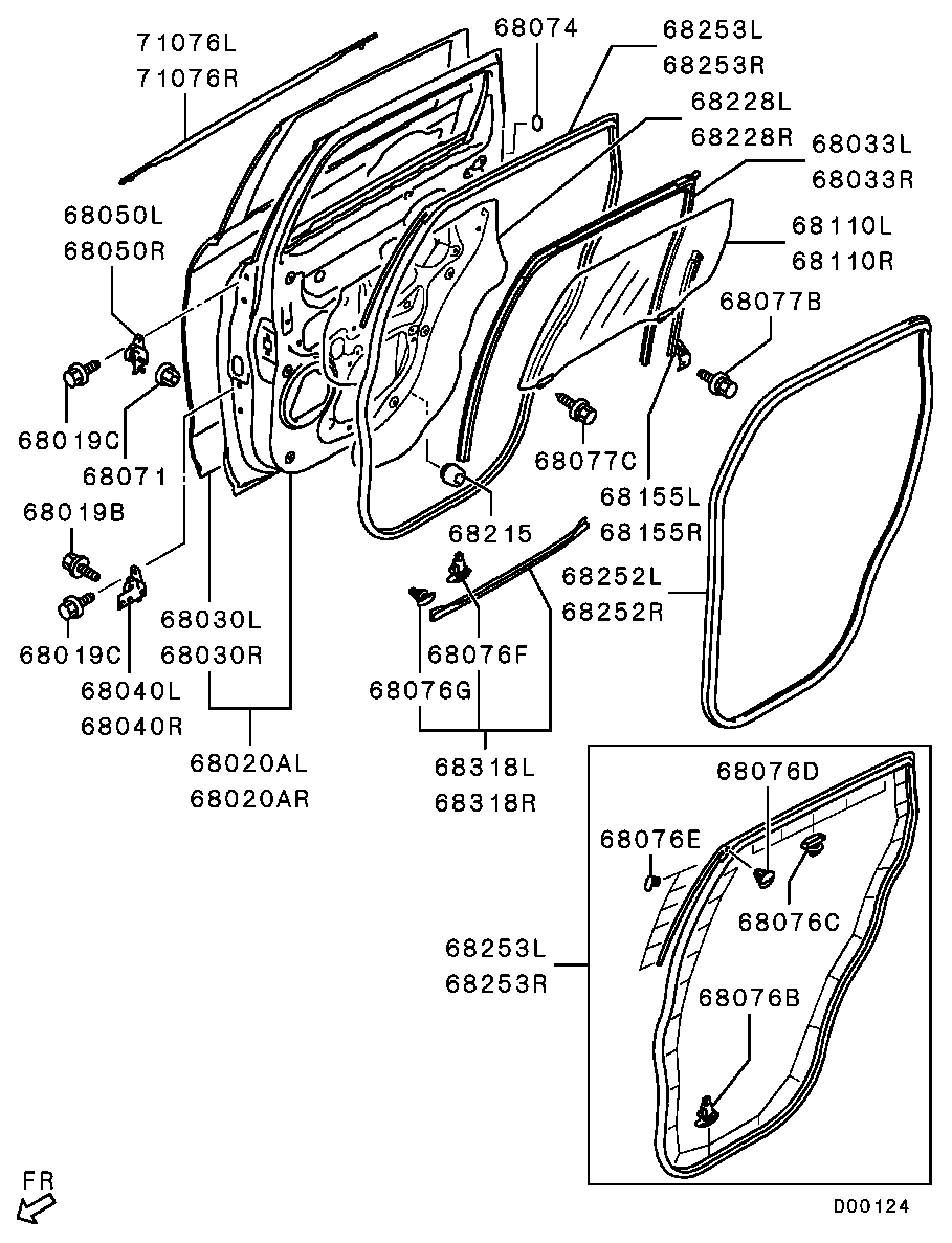 Rear Door Panel & Glass