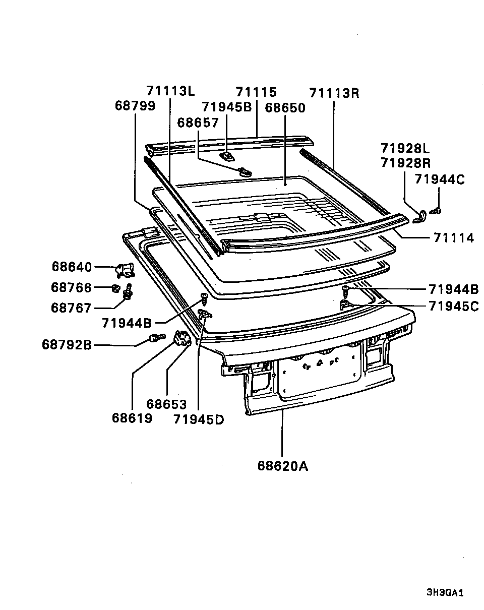 Tailgate Panel Glass