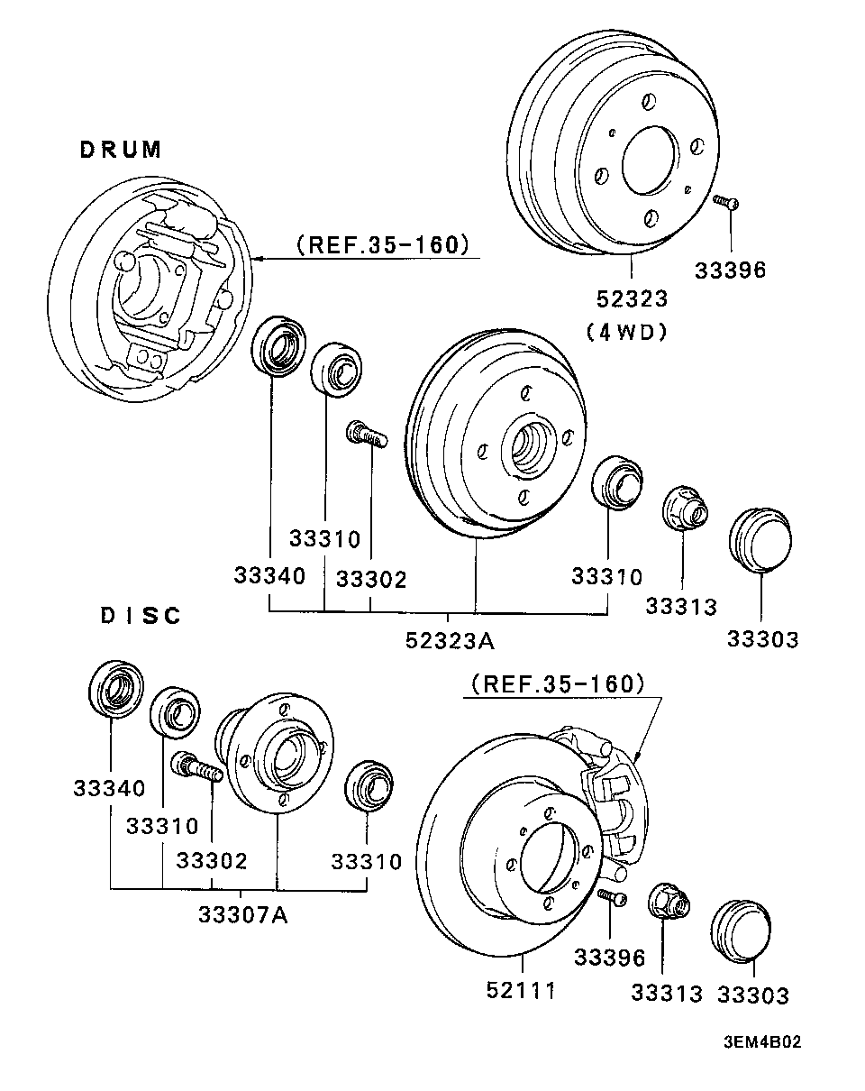Rear Axle Hub Drum