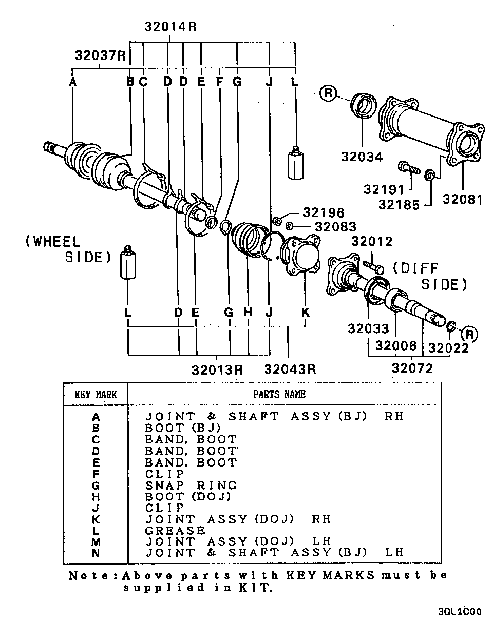 Front Axle Housing & Shaft