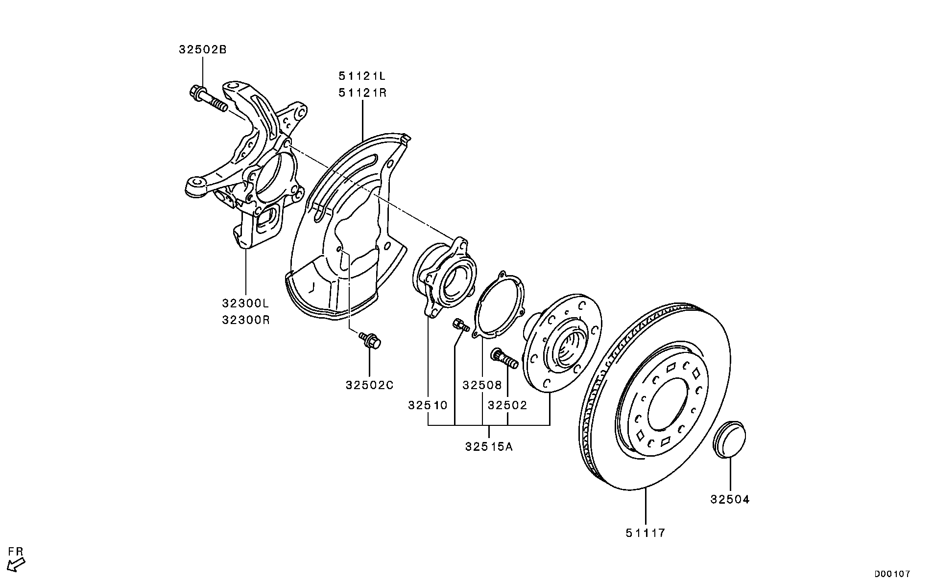 Front Axle Hub Drum