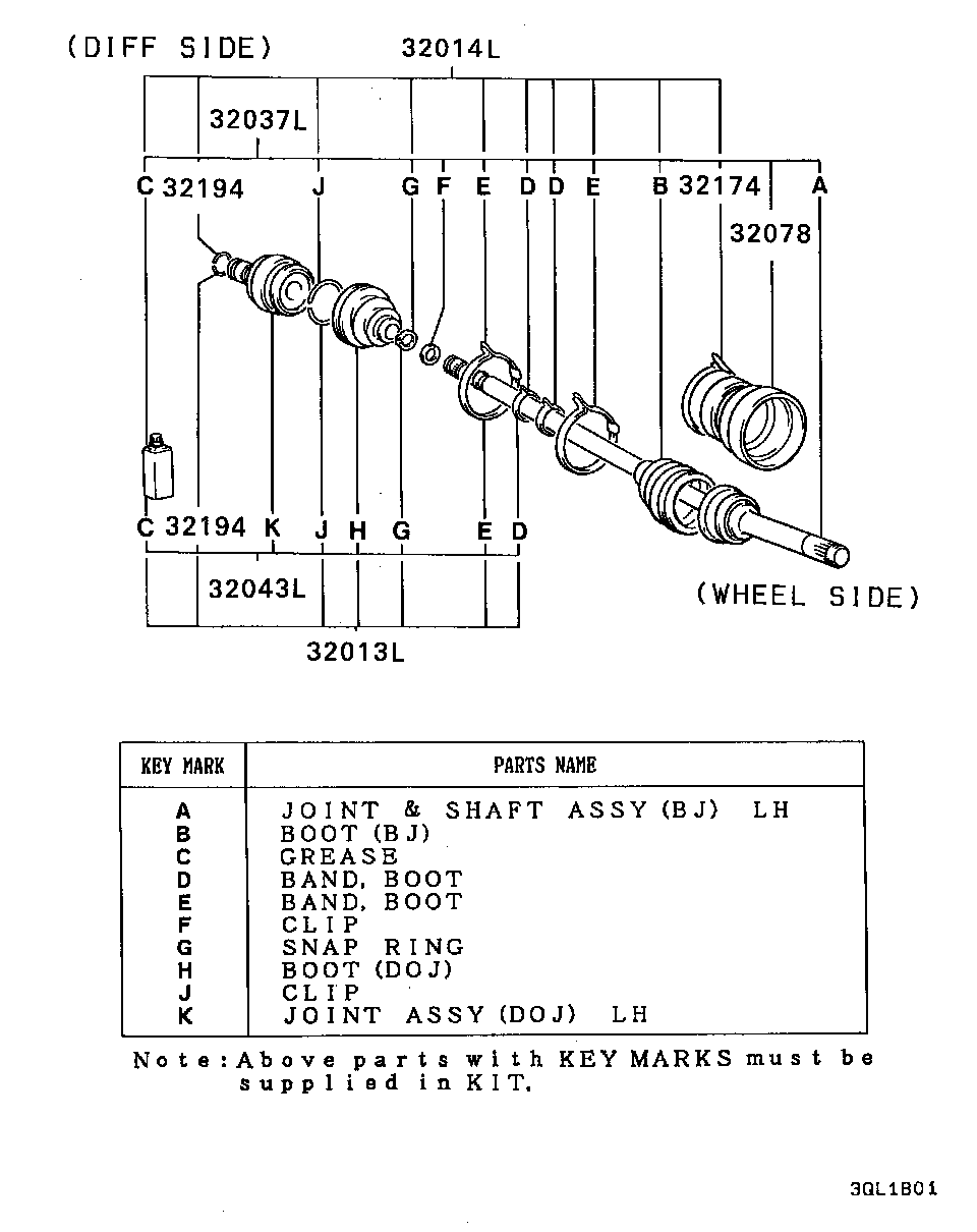 Front Axle Housing & Shaft
