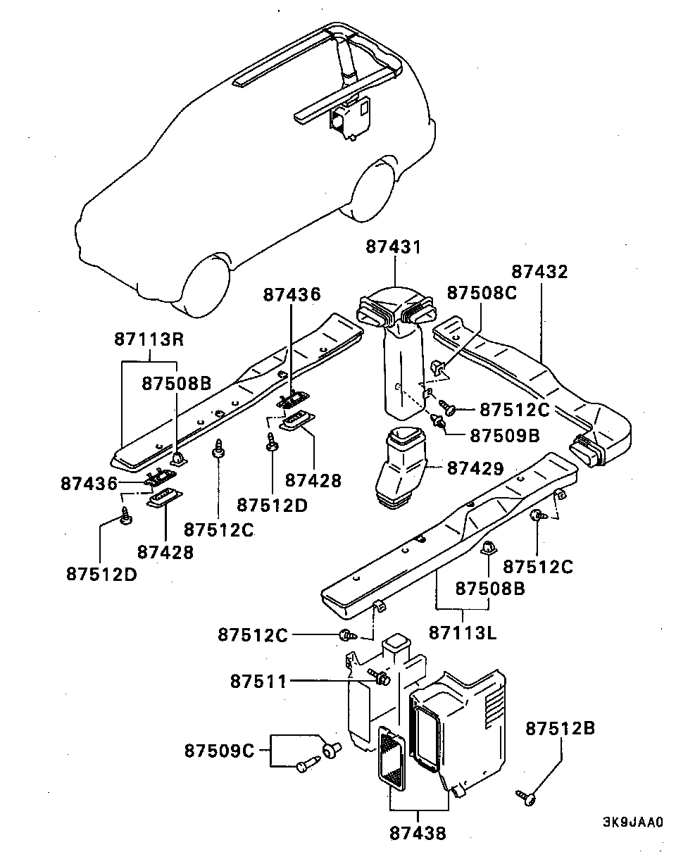 Rear A/C Unit, Duct