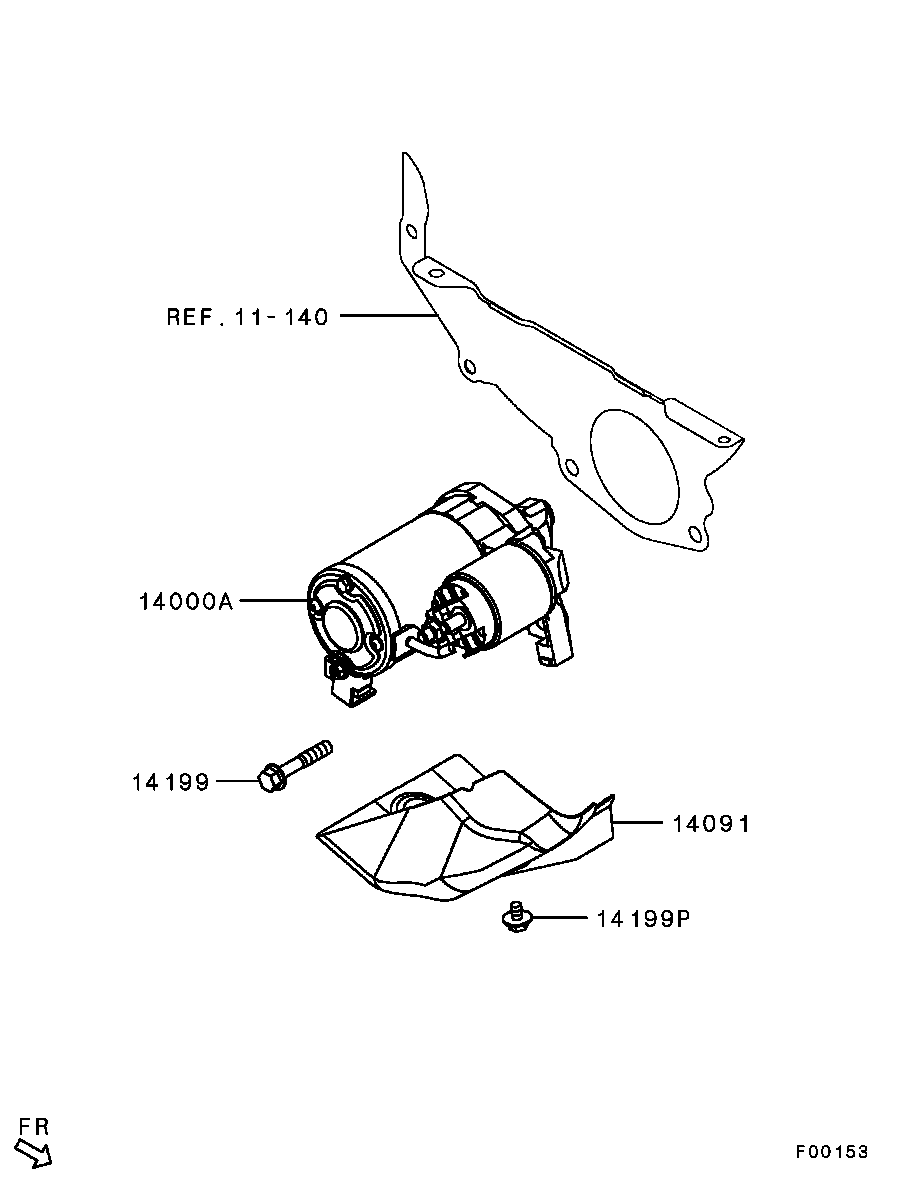 1810A220 Starter Assy Mitsubishi YoshiParts