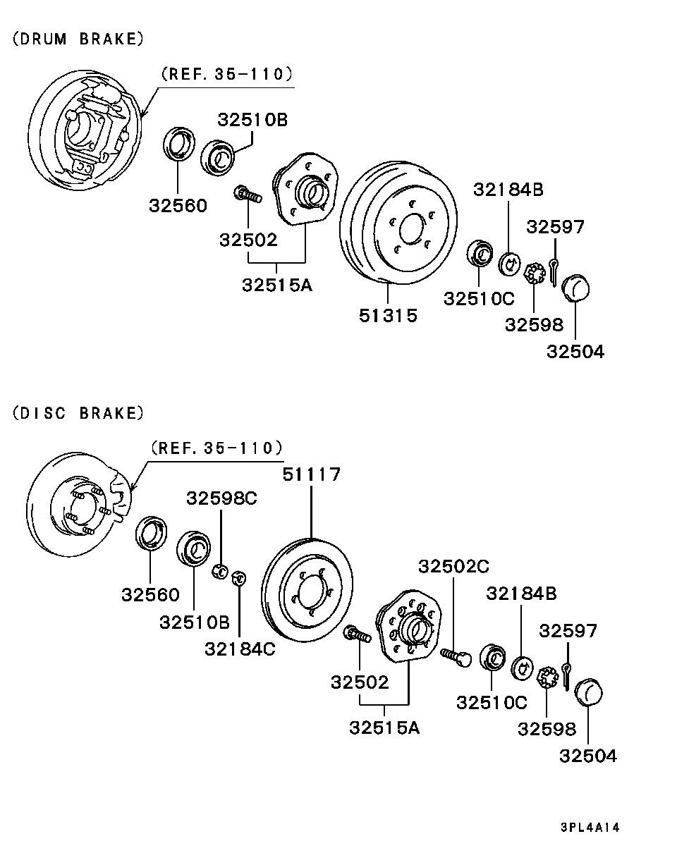 Front Axle Hub Drum