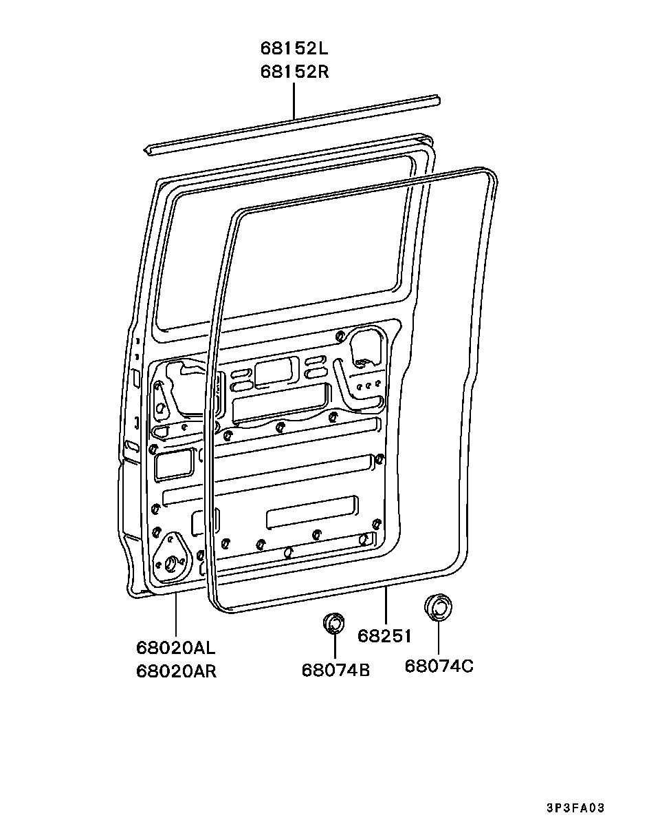 Rear Door Panel & Glass