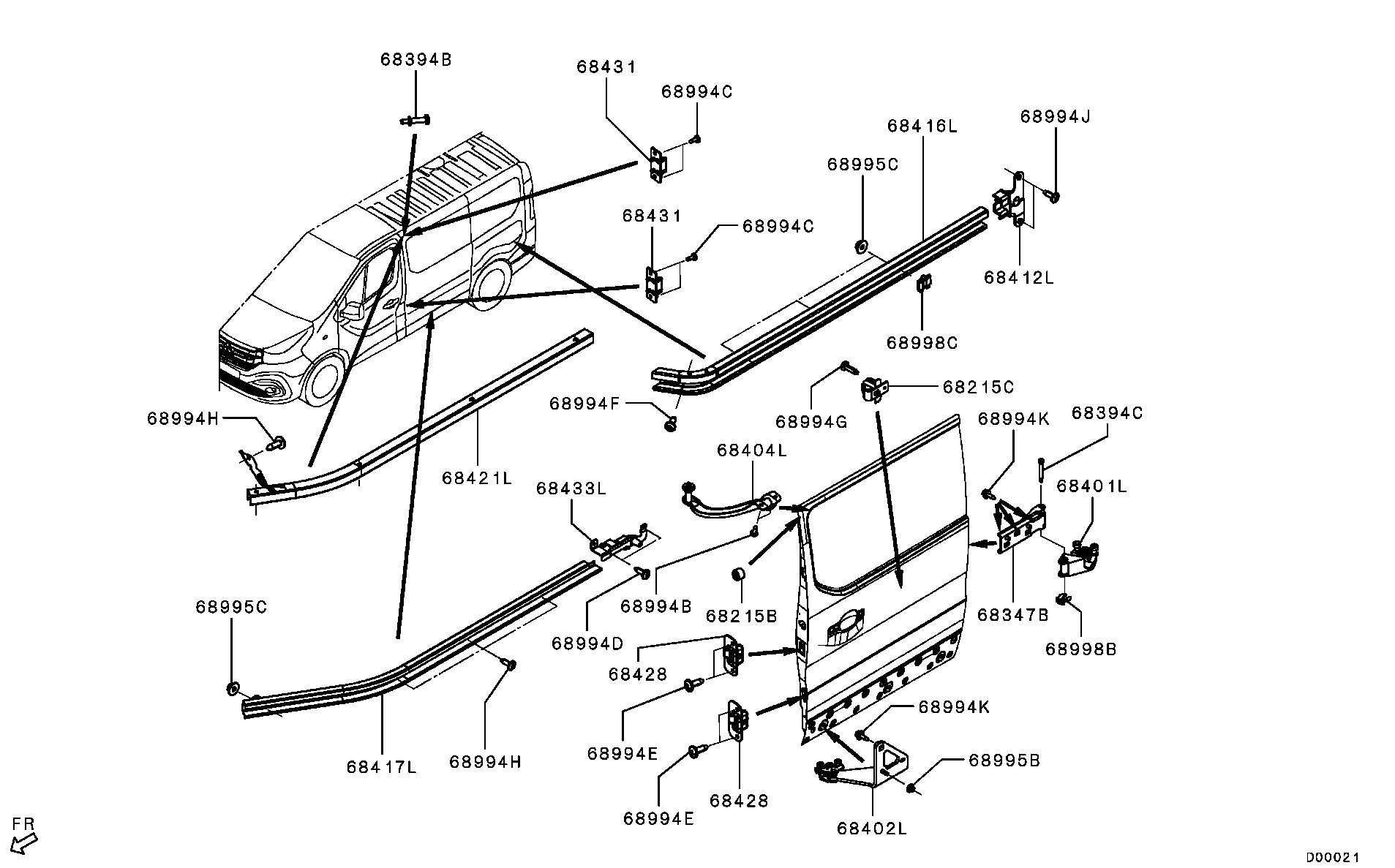 Rear Slide Door Hardware