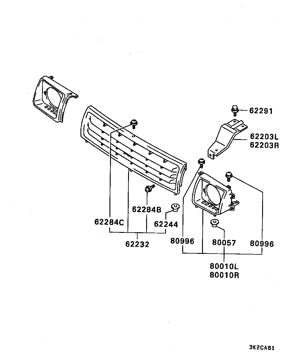 Radiator Grille Headlamp Bezel
